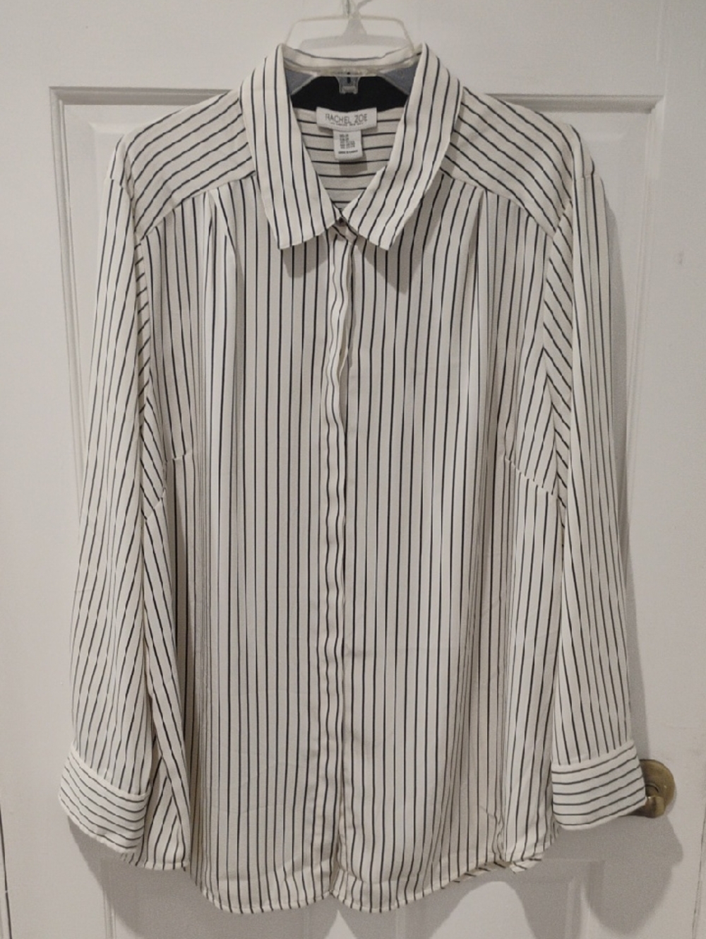 Rachel Zoe Black & White Striped Button-Down Shirt